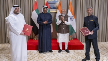 Photo: UAE President and Indian Prime Minister witness exchange of MoUs